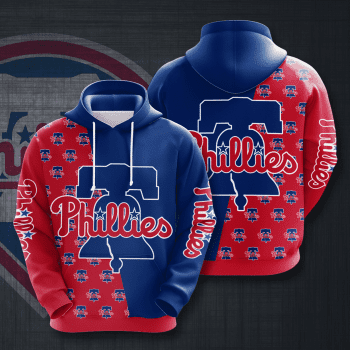 Philadelphia Phillies Logo 3D Unisex Pullover Hoodie - Blue Red IHT1897