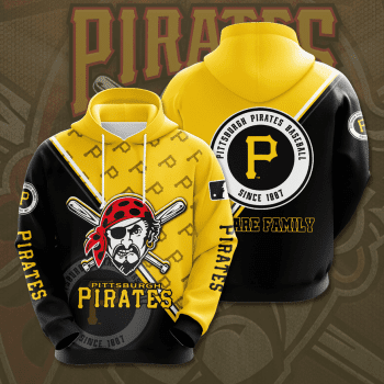 Pittsburgh Pirates Since 1887 3D Unisex Pullover Hoodie - Black Yellow IHT1822