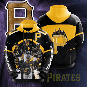 Pittsburgh Pirates Team Signatures 3D Unisex Pullover Hoodie - Black IHT2675