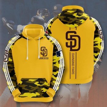 San Diego Padres 3D Camo Unisex Pullover Hoodie - Yellow IHT1782