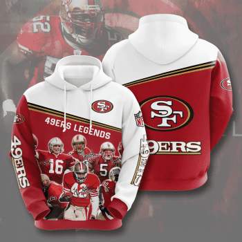 San Francisco 49Ers Football Team 49Ers Legends Unisex 3D Pullover Hoodie - Red IHT1514