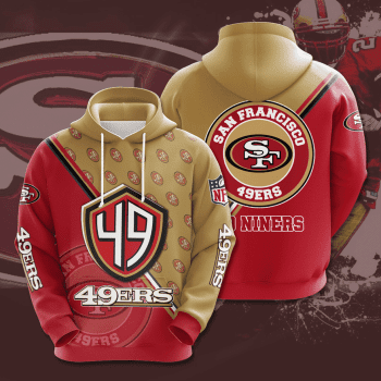 San Francisco 49ers Big Logo Go Niners 3D Unisex Pullover Hoodie - Red Yellow IHT2331