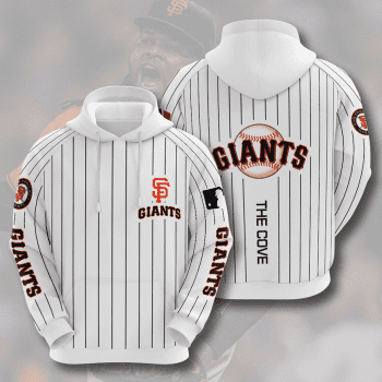 San Francisco Giants The Cove 3D Pinstripe Unisex Pullover Hoodie - White IHT1834