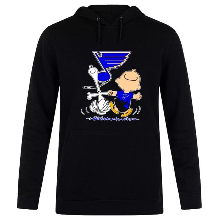 St. Louis Blues Snoopy And Charlie Brown Dancing Unisex Pullover Hoodie