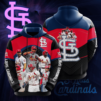 St. Louis Cardinals Legends 3D Unisex Pullover Hoodie - Black Red IHT1808