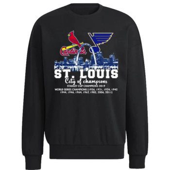St. Louis City Of Champions St Louis Cardinals And St. Louis Blues 2022 Unisex Sweatshirt