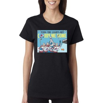 Stanley Cup Champions Colorado Avalanche Champions Turn The Lights Off Women Lady T-Shirt