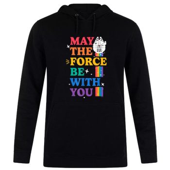 Star Wars Pride May The Force Be With You Rainbow Falcon Unisex Pullover Hoodie