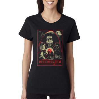 Star Wars Return of the Jedi 40th Anniversary Retro Vintage Women Lady T-Shirt