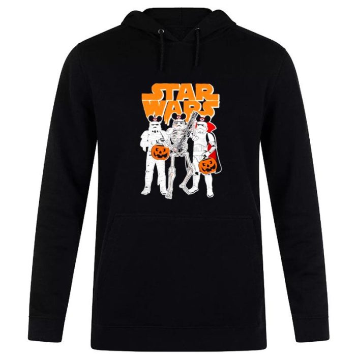 Star Wars Stormtrooper Skeleton Costume Mickey Ears Halloween Unisex Unisex Pullover Hoodie