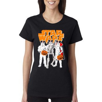 Star Wars Stormtrooper Skeleton Costume Mickey Ears Halloween Unisex Women Lady T-Shirt