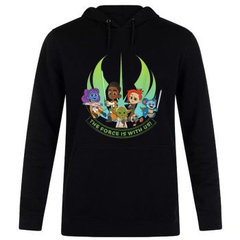 Star Wars Young Jedi Adventures Group The Force Is With Us! Unisex Pullover Hoodie