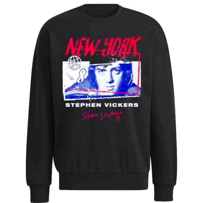 Steve Vickers New York Rangers Tones Signature Unisex Sweatshirt