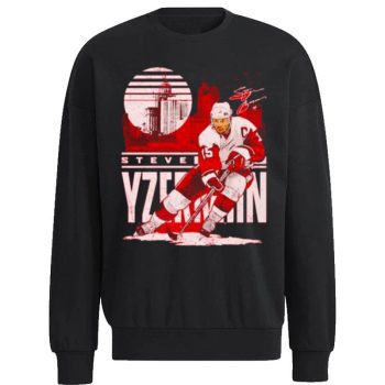 Steve Yzerman Detroit Red Wings City Skyline Signature Unisex Sweatshirt