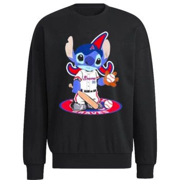 Stitch Baseball Atlanta Braves Logo Unisex Sweatshirt