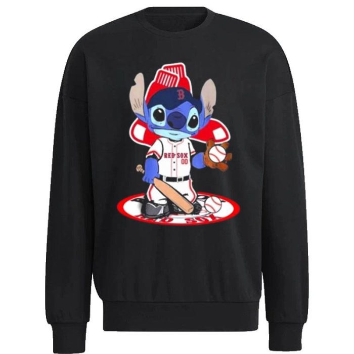 Stitch Boston Red Sox Baseball Logo 2023 Unisex Sweatshirt