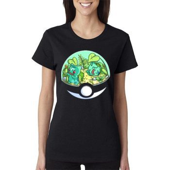 Stucked In Pokemon Ball Bulbasaur Women Lady T-Shirt