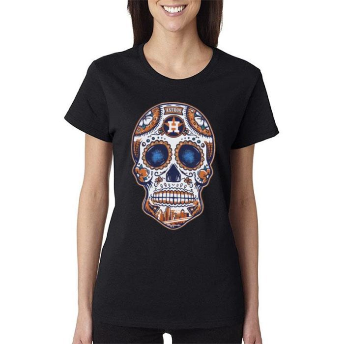 Sugar Skull Houston Astros 2022 World Series Champions Women Lady T-Shirt