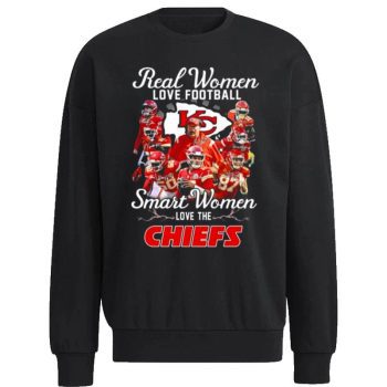 Super Bowl Lvii 2023 Real Women Love Football Smart Women Love The Kansas City Chiefs Signatures Unisex Sweatshirt