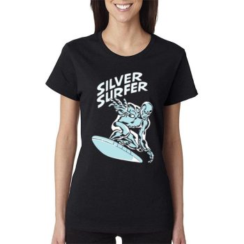Super Hero Silver Surfer Nc8 Marvel Women Lady T-Shirt