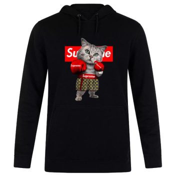 Supreme Boxing Cat Funny Unisex Pullover Hoodie