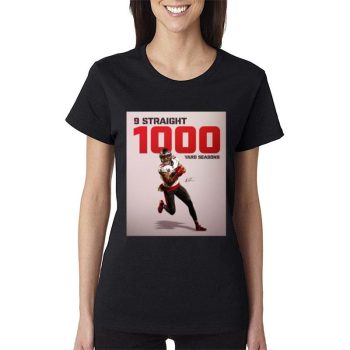 Tampa Bay Buccaneers Mike Evans 9 Straight 1000 Yard Seasons Signature Women Lady T-Shirt