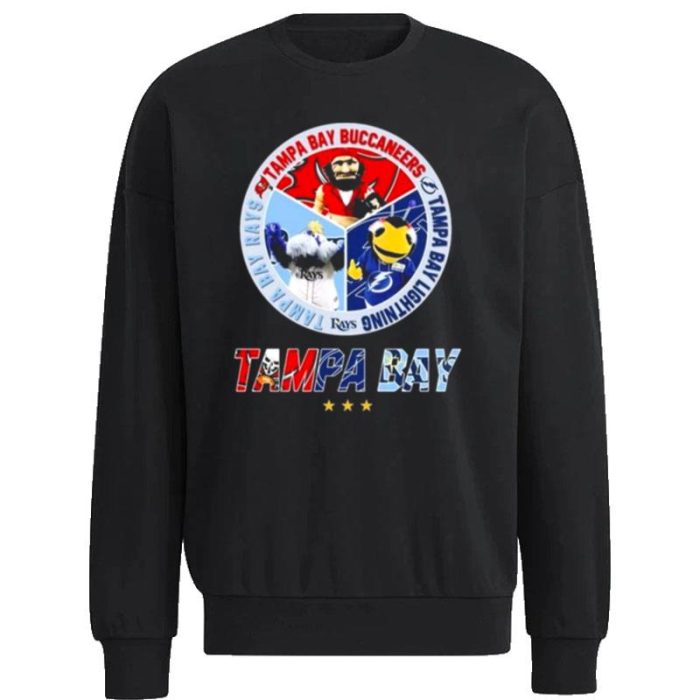 Tampa Bay Buccaneers Tampa Bay Rays Tampa Bay Lightning Mascot 2023 Unisex Sweatshirt