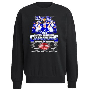 Tampa Bay Lightning 2022 Eastern Conference Champions Thank You For The Memories Signatures Unisex Sweatshirt