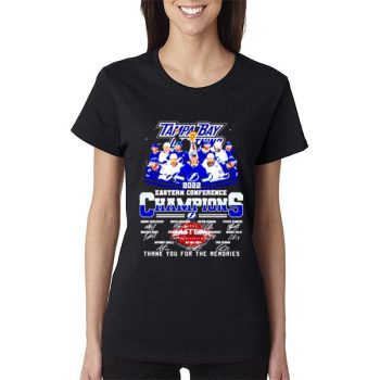 Tampa Bay Lightning 2022 Eastern Conference Champions Thank You For The Memories Signatures Women Lady T-Shirt