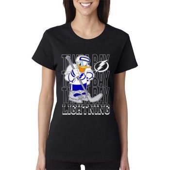 Tampa Bay Lightning Disney Donald Duck Women Lady T-Shirt