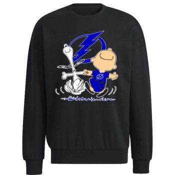 Tampa Bay Lightning Snoopy And Charlie Brown Dancing Unisex Sweatshirt