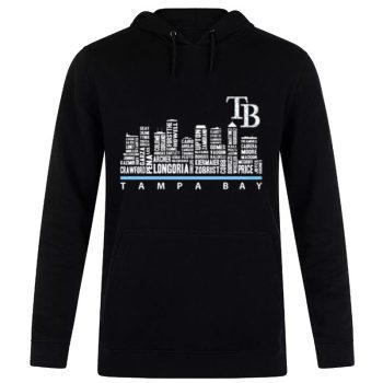 Tampa Bay Rays 2023 Players Skyline Unisex Pullover Hoodie