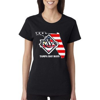 Tampa Bay Rays Us Florida Map Women Lady T-Shirt