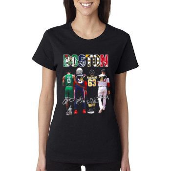 Tatum Marchand Boston Celtics New England Patriots Boston Bruins And Boston Red Sox Signatures Women Lady T-Shirt