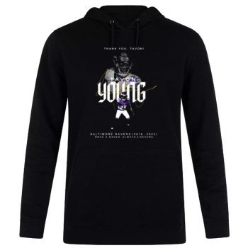 Tavon Young Signature Thank You Baltimore Ravens (2016 2022) Unisex Pullover Hoodie