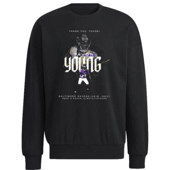 Tavon Young Signature Thank You Baltimore Ravens (2016 2022) Unisex Sweatshirt