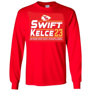 Taylor Swift Travis Kelce 2023 Unisex LongSleeve Shirt Kansas City Chiefs Swifties