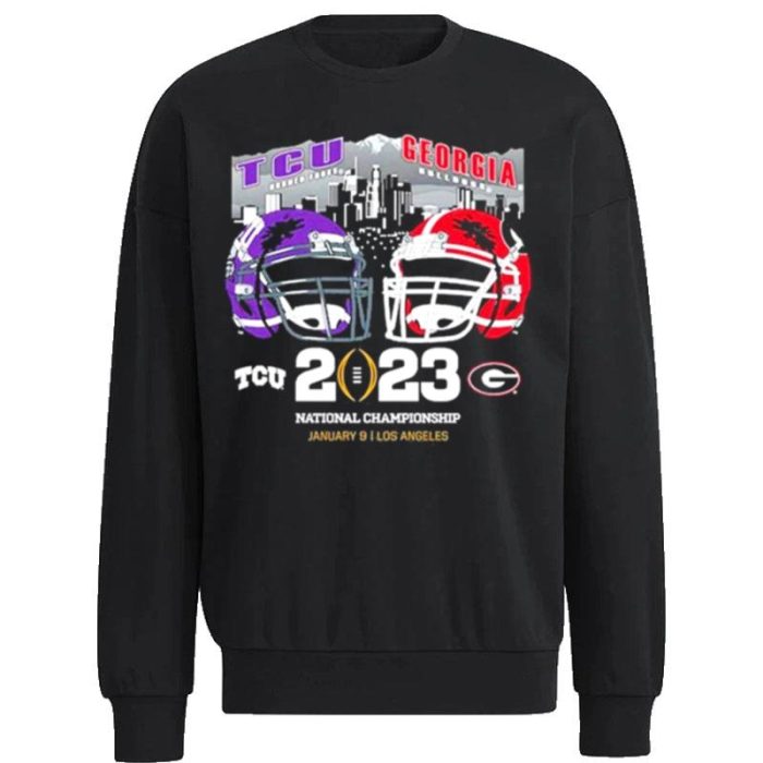 Tcu Horned Frogs Vs Georgia Bulldogs 2023 Cfp National Championship Bound Unisex Sweatshirt