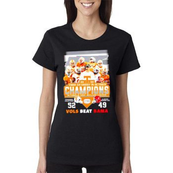 Tennessee Volunteers 2022 Third Saturday In October Champions Vols Beat Bama Women Lady T-Shirt