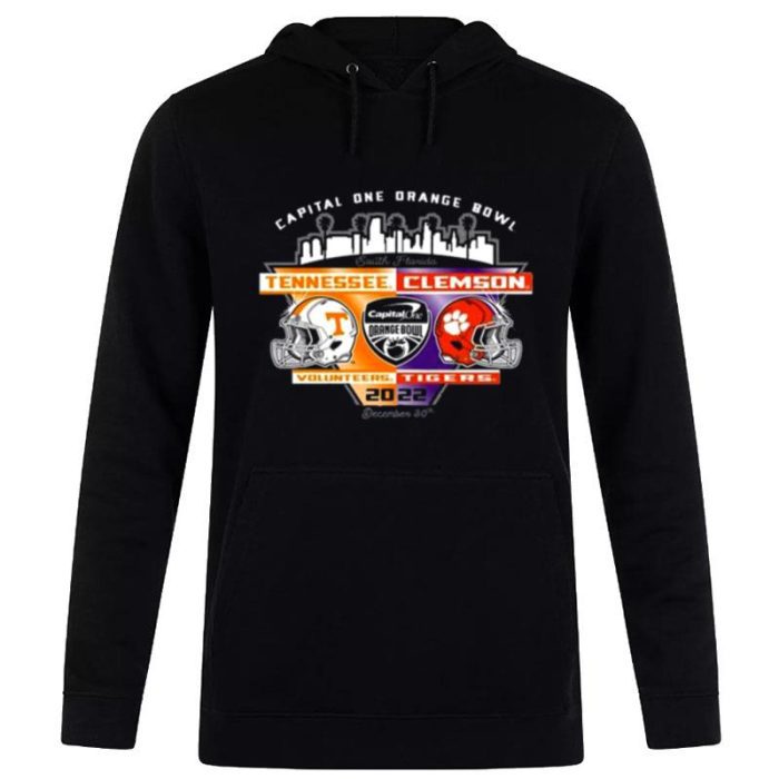 Tennessee Volunteers Vs Clemson Tigers Capital One Orange Bowl South Florida 2022 Unisex Pullover Hoodie