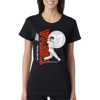 Terrin Vavra Baltimore Orioles Vertical Women Lady T-Shirt