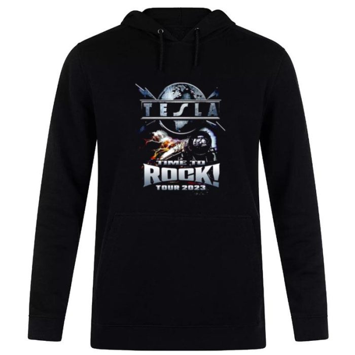 Tesla Time To Rock Brian1 2023 New Tour Unisex Pullover Hoodie