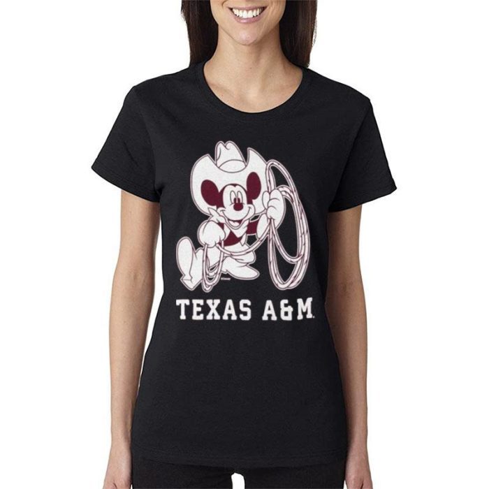 Texas A&M Roper Mickey Women Lady T-Shirt