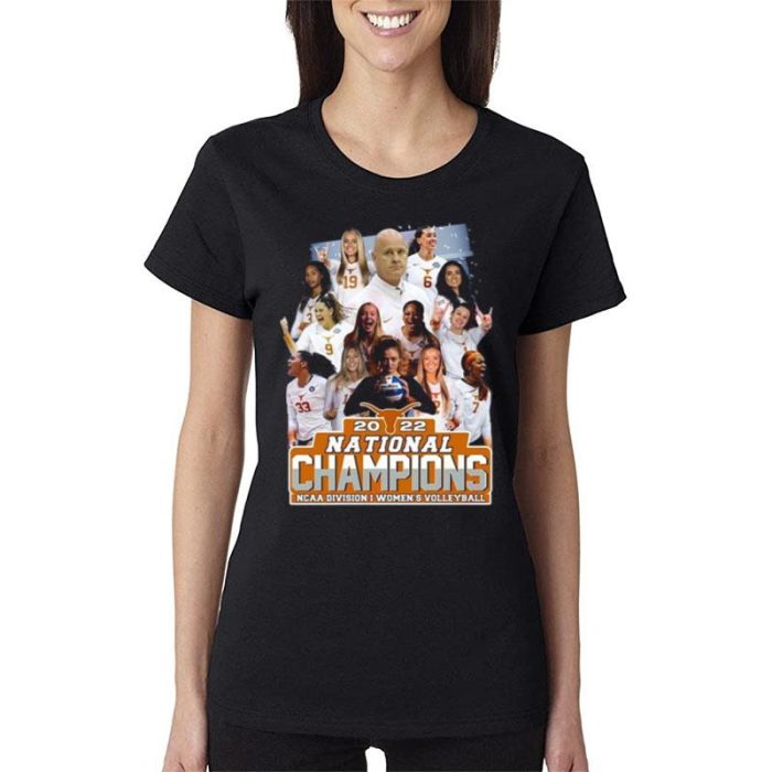 Texas Longhorn Team 2022 National Champions Ncaa Division I  Volleyball Women Lady T-Shirt