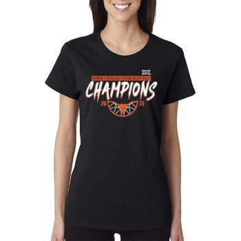 Texas Longhorns 2023 Big 12  Basketball Regular Season Champions Women Lady T-Shirt