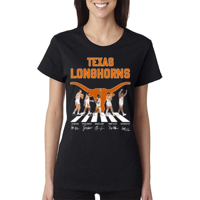 Texas Longhorns Signature Abbey Road Signatures 2023  Women Lady T-Shirt