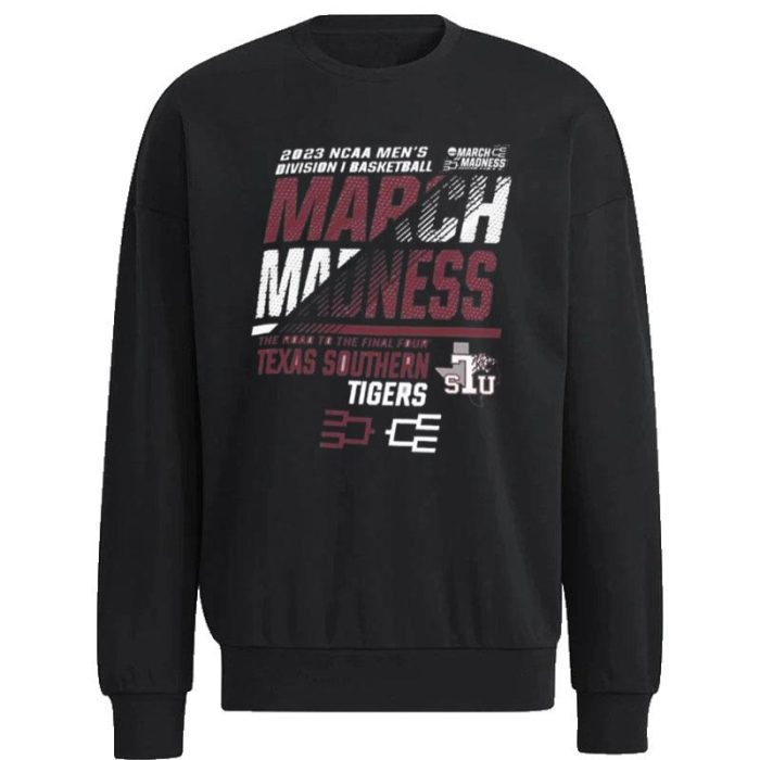 Texas Southern  Basketball 2023 NCAA March Madness The Road To Final Four Unisex Sweatshirt