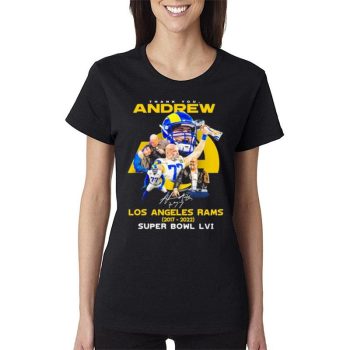 Thank You Andrew Los Angeles Rams 2017 2022 Super Bowl Lvi Signatures Women Lady T-Shirt
