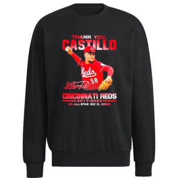 Thank You Castillo Cincinnati Reds 2017 2022 2X All Star 2019 2022 Signature Unisex Sweatshirt
