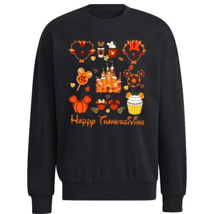Thankful Disney Mickey Mouse Thanksgiving Unisex Sweatshirt